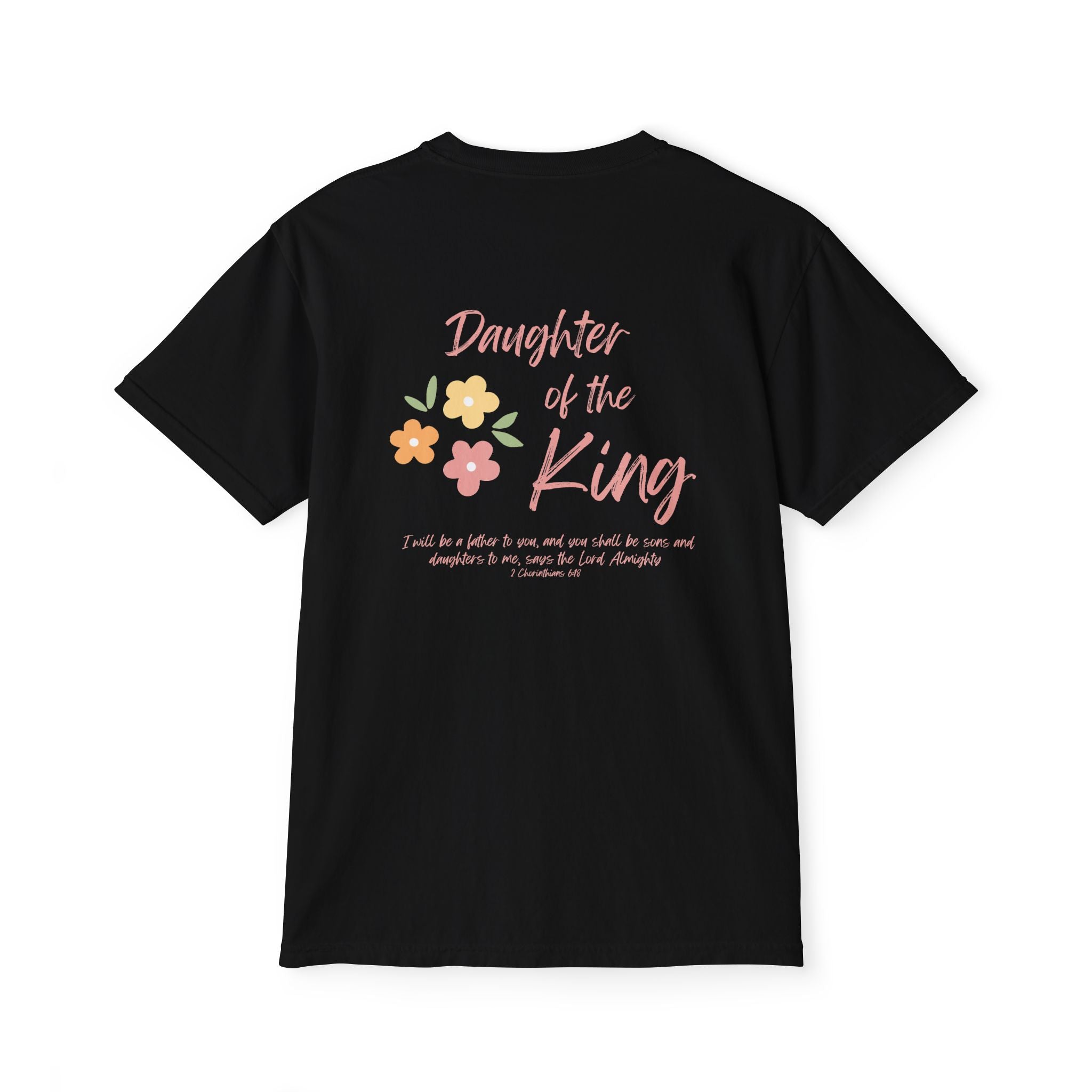 Daughter of the King Floral Pocket T‑Shirt