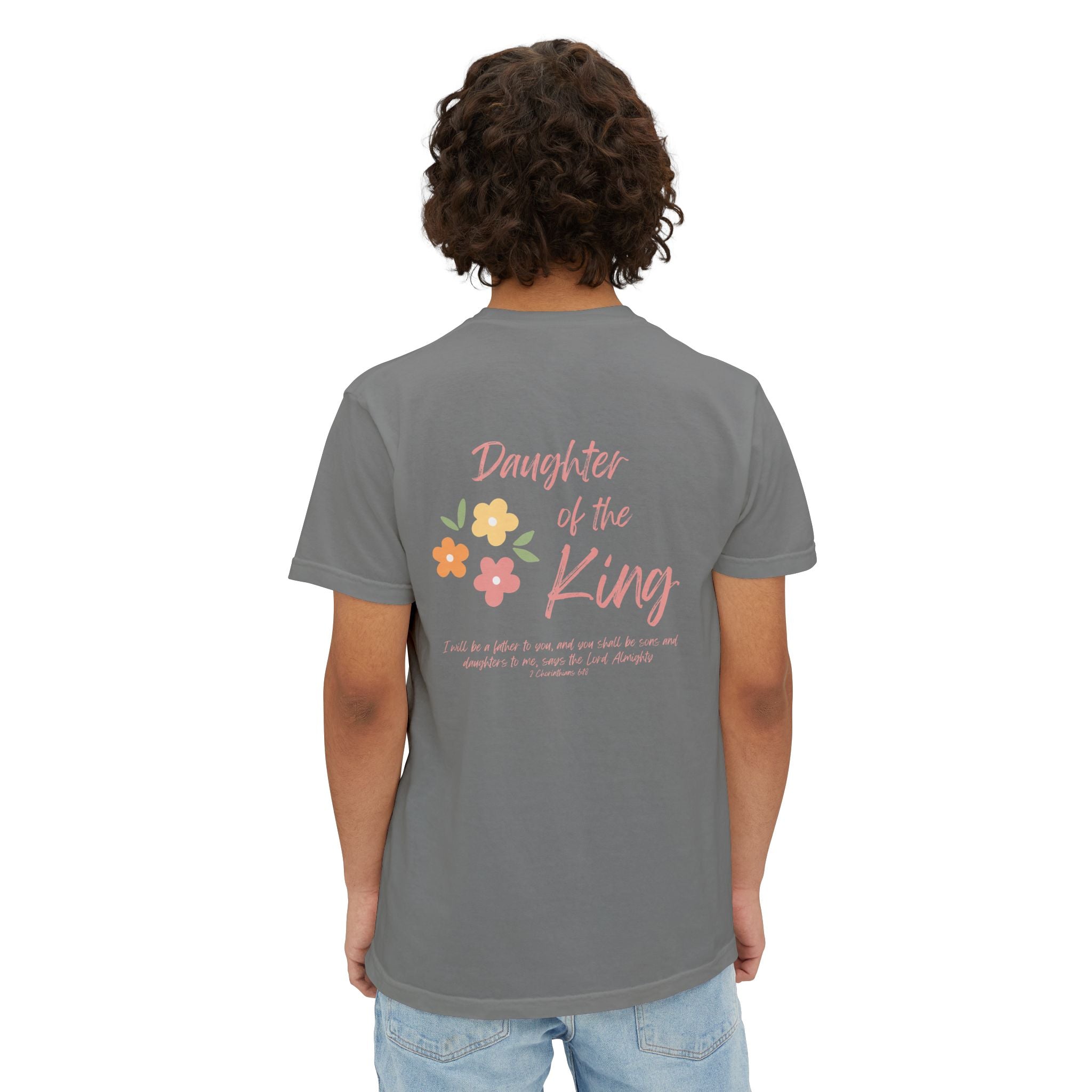 Daughter of the King Floral Pocket T‑Shirt