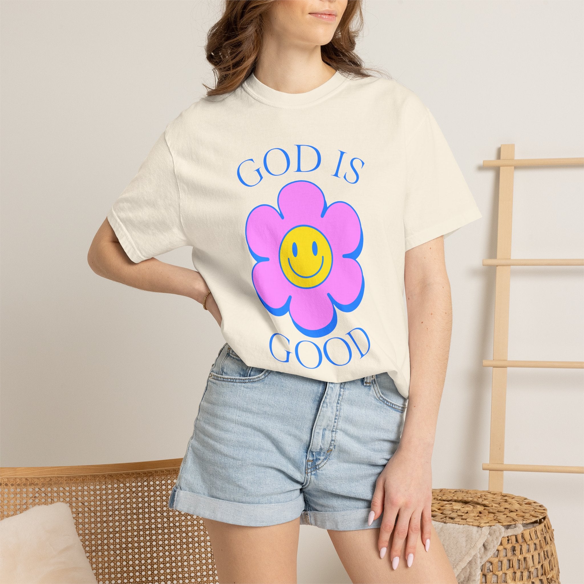 God Is Good Flower Tee