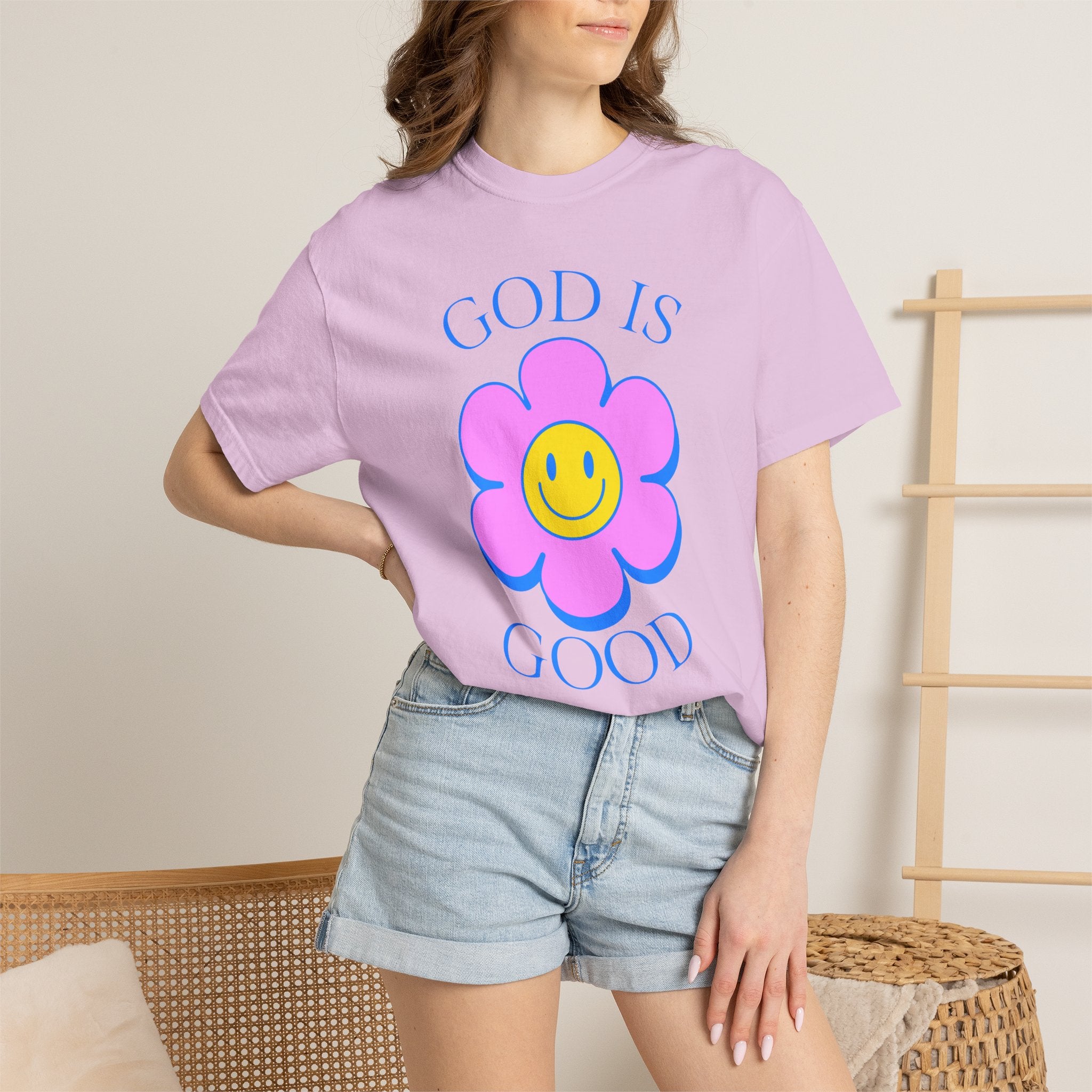 God Is Good Flower Tee