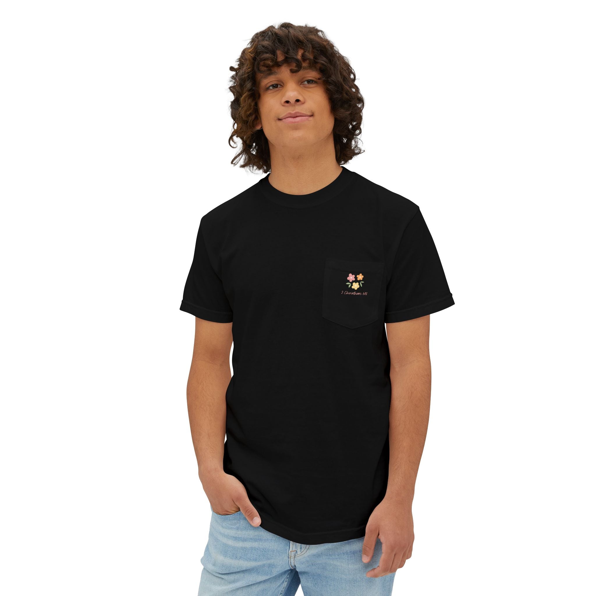 Daughter of the King Floral Pocket T‑Shirt