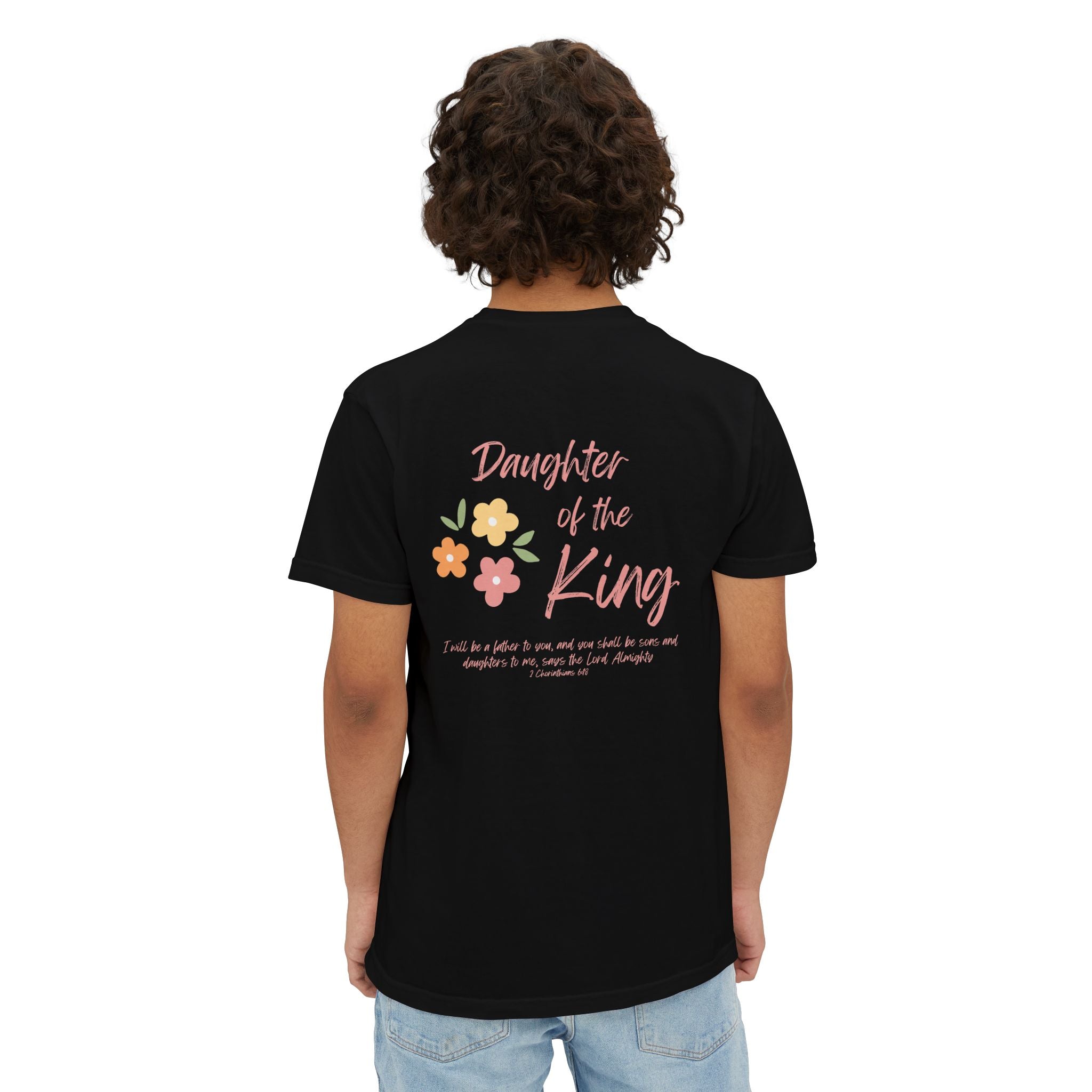 Daughter of the King Floral Pocket T‑Shirt