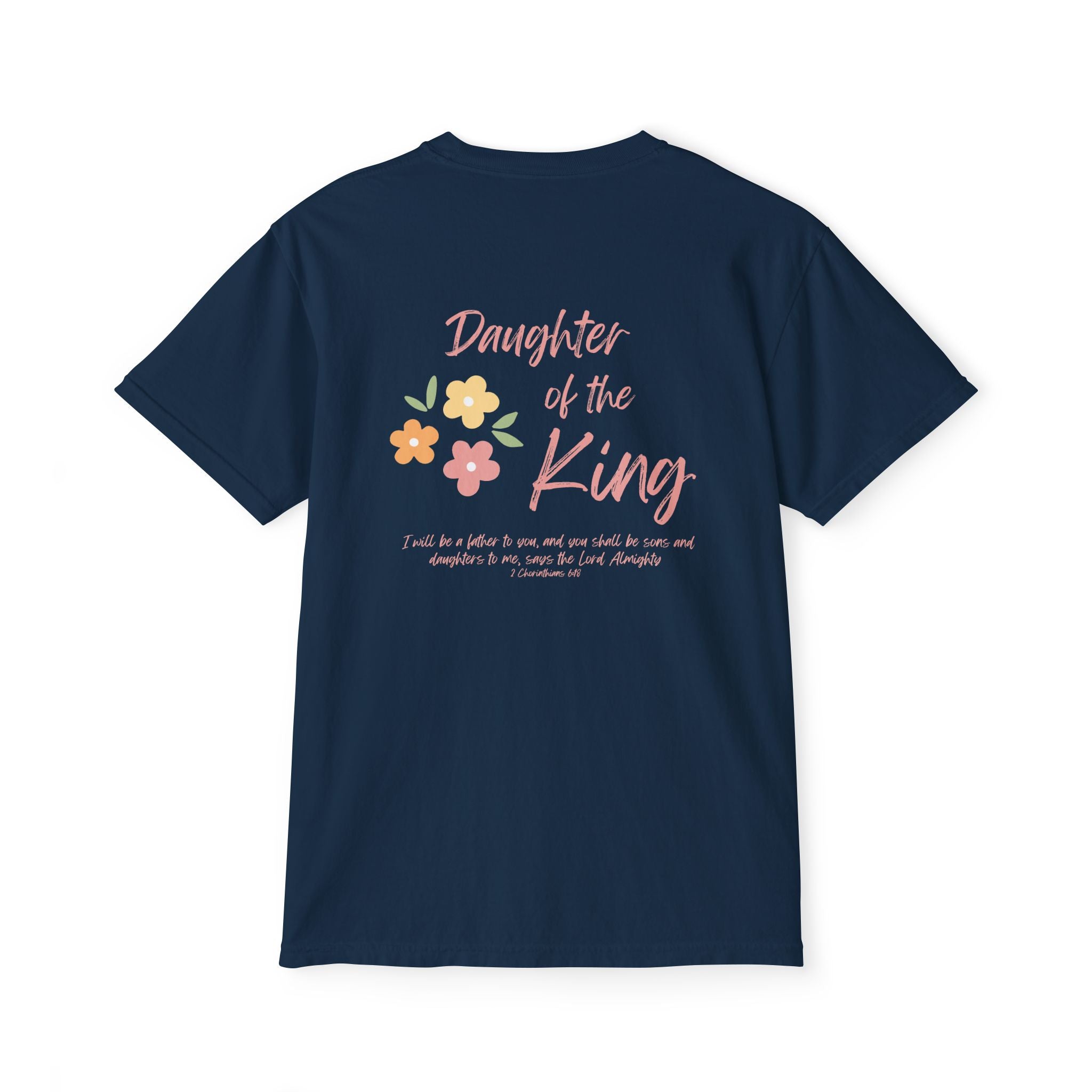 Daughter of the King Floral Pocket T‑Shirt