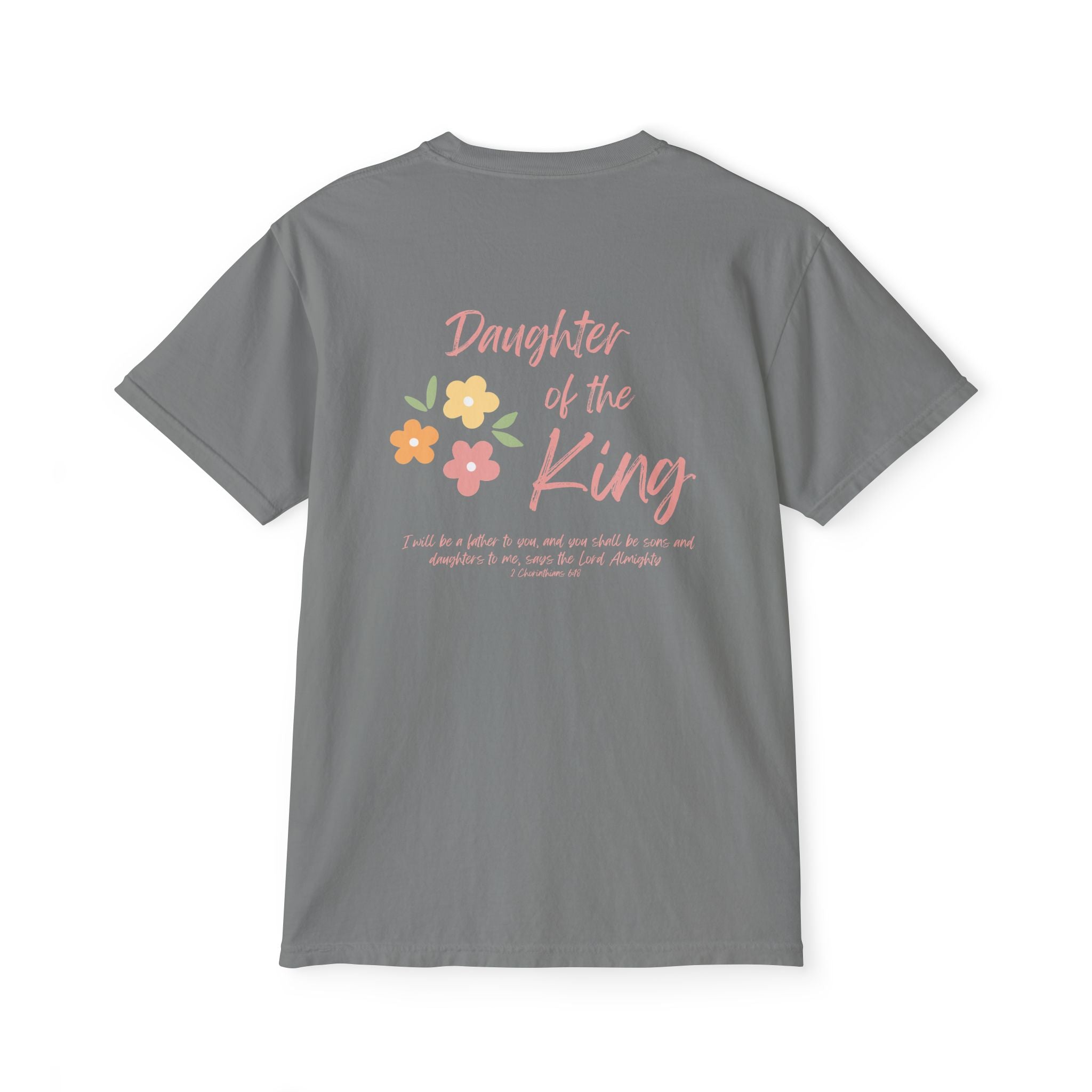 Daughter of the King Floral Pocket T‑Shirt